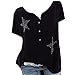 Eaktool Womens Tops,Woman Plus Size Tops Shirt Women Button Short Sleeve Fashoin Hot Drill Blouse S-5XL