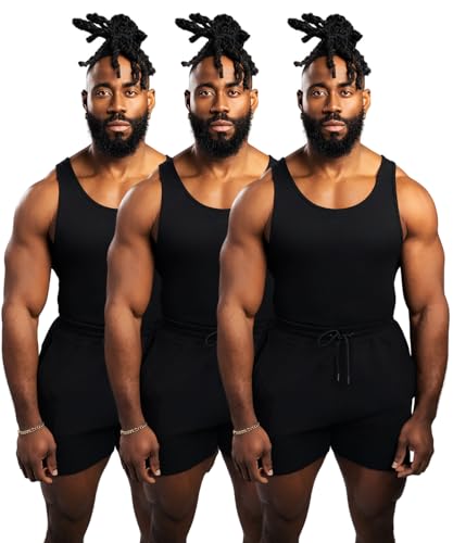 Ekkovision Beaters, Men's Tank Tops, Cotton Spandex Blend Tanks for Men, Comfortable, Durable Ribbed Fabric, Please Size UP