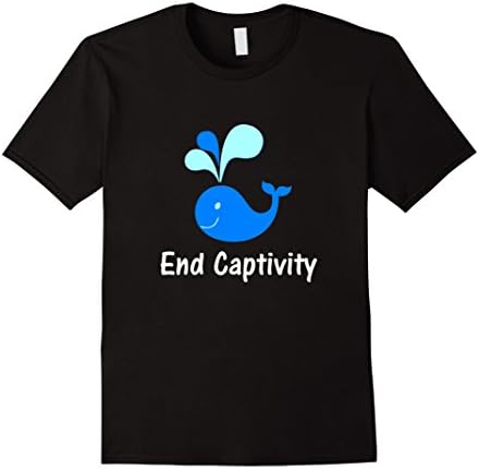 Men's End Captivity Animal Rights Ocean Whale T-Shirt XL Black