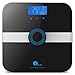 1byone Body Fat Scale Body Scale Bathroom Scale with Tempered Glass, 180kg/400lb Weight Capacity, 10 Users Auto Recognition, Measures Weight, Body Fat, Water, Muscle, Calorie and BMI, Black