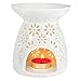 Ivenf Ceramic Tea Light Holder, Aromatherapy Essential Oil Burner, Great Decoration for Living Room, Balcony, Patio, Porch and Garden, Vase Shape