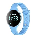 iGANK Fitness Tracker Watch, T6A Non-Bluetooth Smart Bracelet Walking Pedometer Watch Step Counter/Calorie Burned/Distance/Alarm/Stopwatch for Kids Men Women (Blue)