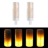LAKES flame bulb G4 base 1700K True Fire Color led bulb Decorative Lamp for Christmas Halloween Festival Party Pack of 2