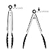 Kitchen Tongs Set,Besiva 9 Inch & 12 Inch Heat Resistant Cooking Tongs with Silicone Tips for BBQ,Salads,Grilling,Serving and Fish Turning (Black)