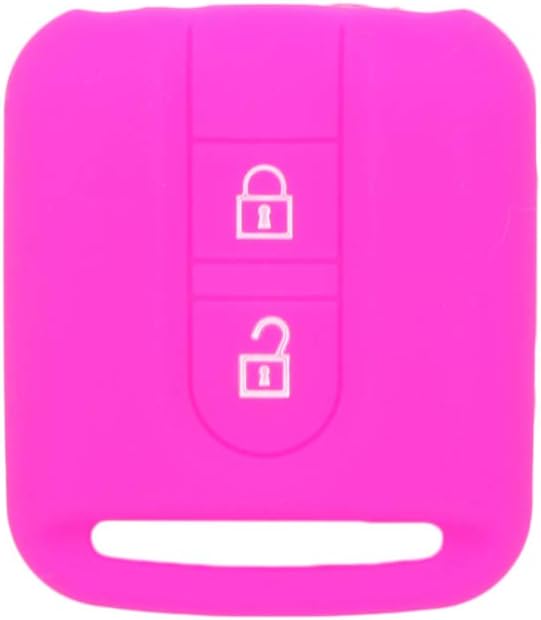 BROVACS Silicone Cover Protector Case Holder Skin Jacket Compatible with NISSAN 2 Button Remote Key Fob CV9502 Rose