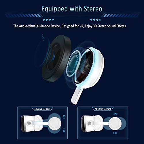 VR Headset with Wireless Headphones, Peiloh Virtual Reality Headset for VR Videos Games, VR Glasses 3D Goggles Headset… - Image 4