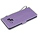 Galaxy Note 9 Case,Samsung Note 9 Wallet Case,Galaxy Note 9 Flip Case PU Leather Emboss Tree Cat Flowers Folio Magnetic Kickstand Cover with Card Slots for Samsung Galaxy Note 9 Light Purple
