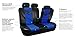 FH Group PU021BLUE-COMBO Universal Fit Premium Synthetic Leather Blue Automotive Seat Covers fits most Cars, SUVs, and Trucks (Airbag Compatible with Accessories Combo Set)