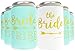 Future Mrs. Cheers Bitches Bachelorette Party Can Cooler Sleeves - 11 Pack Insulated Neoprene Drink Holders, Fit Beer Cans + BONUS GAMES | 10 Mint 1 White | Decorations, Supplies & Favors