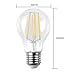 Ascher E26 LED Classic Light Bulbs / 6W, Equivalent 60W , 800lm / Daylight White 5000K / Filament Clear Glass / Non Dimmable / Pack of 6