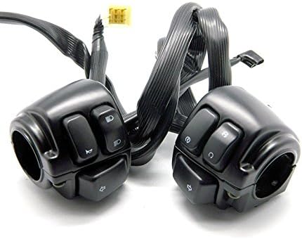 ESUBOSHI Handlebar Control Switch 1 Pair With 29 "Wiring Harness for Harley Motorcycle Switches For 1996-2012 Softail Dyna Sportster 883 Sportster V-Rod