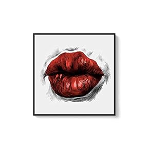 Framed Sexy Lips Home Artwork for Living Room Bedroom