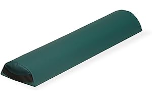 EARTHLITE Bolster Pillow Half Round – Durable Massage Bolster, 100% PU Upholstery incl. Strap Handle/Professional Quality for Massage Tables/Back Pain Relief