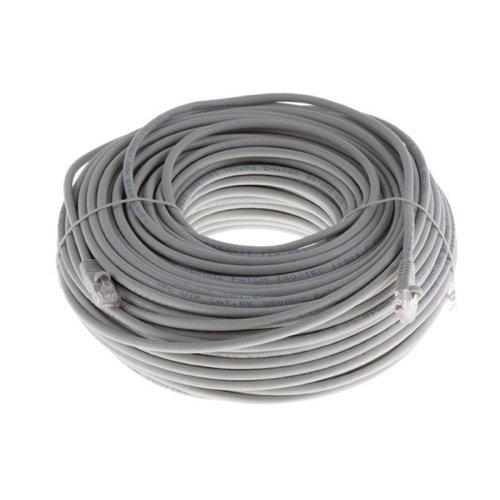 50' FT CAT5e Patch Cord Cable Copper Gray Snagless 24 AWG Copper 350 MHz UTP RJ45 Molded Booted Network Patch 24 AWG Copper Stranded Male to Male RJ-45 Enhanced