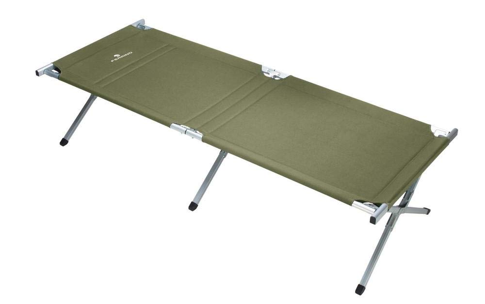 Ferrino Camping, Folding Adult Camp Bed Unisex, unisex adult, Campo, green, 189 x 60 x 40 cm