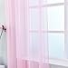 KEQIAOSUOCAI Pink Sheer Window Scarf Valance Sheer Fabric for Draping Curtain Toppers for Wedding Party Girls Room Bed Canopy Scarves 52 Inches Wide by 216 Inches Long Pink