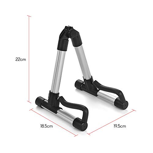 Muslady Universal Portable Ukulele Stand Ukelele Uke Holder A-Frame Aluminum Alloy String Instrument Accessories for 18-26 inches Ukuleles - Thumbnail 2