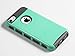 ULAK iPhone 5C Case, Slim Lightweight 2in1 Hybrid with Soft Rugged TPU Inner Skin and Hard PC Protective Cover for Apple iPhone 5C (Mint Green/Gray)