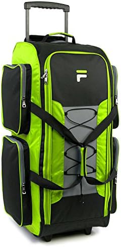 Fila 32" Lightweight Rolling Duffel, Neon Lime, One Size 1 Fila 32" Lightweight Rolling Duffel, Neon Lime, One Size