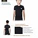 Kids Compression Shirt Underwear Boys Youth Under Base Layer Short Sleeve Top SK, Black, Small