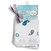 Lulujo Baby Muslin Cotton Security Blankets, Baby Whale, 2 Count, 16