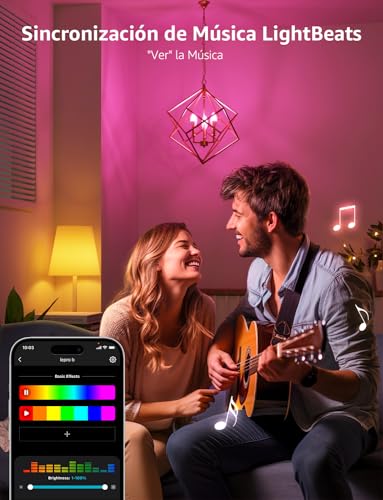 Lepro BC1 AI E14 LED Bulb, Alexa Smart Bulb, 4.9W RGB Dimmable Wi-Fi Bulbs Voice Control & Music Sync, Customized AI Lighting Designer Works with Google Home, 4Pcs