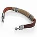 Urban Jewelry Dark Brown Leather Wound-around Nature Thread Bracelet for Him and Her, Unisex, 100% Genuine Leather, 8