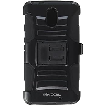 Droid Turbo 2 Case, Evocel [Generation Series] Belt Clip Holster, Kickstand, HD Screen Protector, Dual Layer for Motorola Droid Turbo 2 (XT1585/ 2015 Release), Black (EVO-MOTXT1585-AB201)