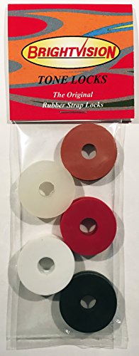 Multi-Color Rubber Guitar Strap Locks - Grolsch Style - Classic and Reliable - Made In The USA! (20-Pack)