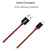 Abloom Nylon Lightning Charging Cable - 10 Feet - Red - 2 Piece