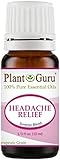 Headache Relief Synergy Essential Oil Blend (Migraine) 10 ml. 100% Pure, Undiluted, Therapeutic Grade. (Blend Of: Lavender Dalmatia, Peppermint, Wintergreen, Frankincense, Marjoram, Rosemary)