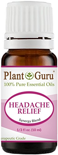 Headache Relief Synergy Essential Oil Blend (Migraine) 10 ml 100% Pure, Undiluted, Therapeutic Grade. (Blend Of: Lavender Dalmatia, Peppermint, Wintergreen, Frankincense, Marjoram, Rosemary)