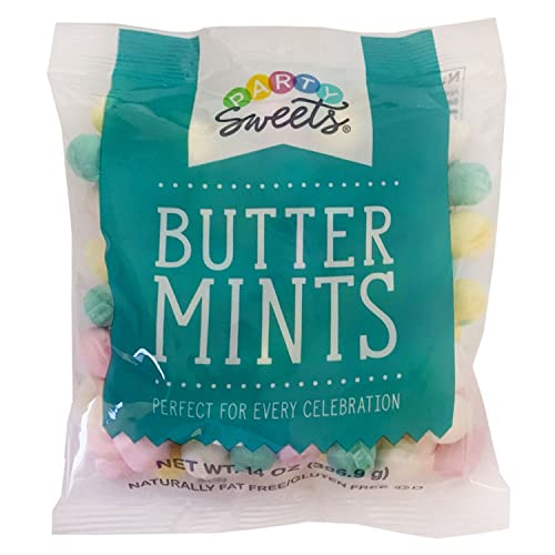 PARTY SWEETS ASSORTED PASTEL BUTTERMINTS, 14 OUNCE, APPX. 100 PIECES FROM HOSPITALITY MINTS