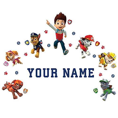 Paw Patrol Personalized Kids Name Wall Decal Pricepulse