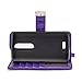 Motorola Droid Turbo 2 Case - IZENGATE [Classic Series] Wallet Cover PU Leather Flip Folio with Stand (Purple)