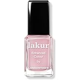 LONDONTOWN lakur Nail Polish - Chip-Resistant, Non-Toxic, Conditions & Hydrates Nails | Sheer Petal Pink, Magnolia Haze, .40 fl oz