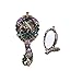 MOIOM Vintage Style Foldable Oval Peacock Pattern Makeup Hand/Table Mirror (Bronze)