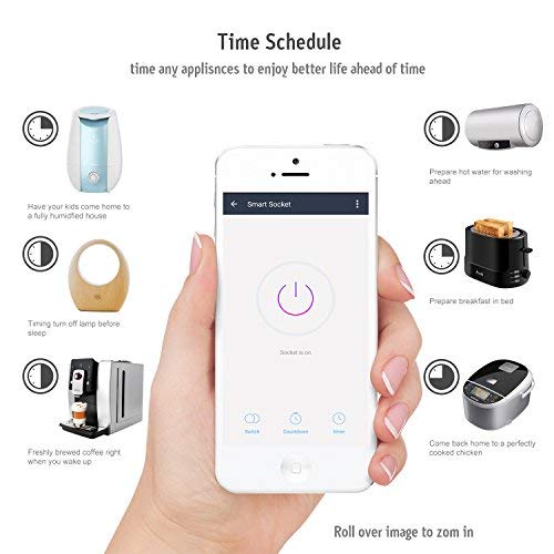 ZYC Smart Plug Compatible with Amazon Alexa Google Home IFTTT Wifi enabled Remote Control your Devices from Anywhere Mini Smart Socket no Hub Required 2 Pack