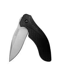 Cuchillo plegable Kershaw Clash 1605, con mecanismo de apertura asistida SpeedSafe, de acero inoxidable, con broche reversible para bolsillo, mango de naylon relleno de vidrio, 4.3 onzas, cuchilla de 3.1 pulgadas, longitud total 7.4 pulgadas