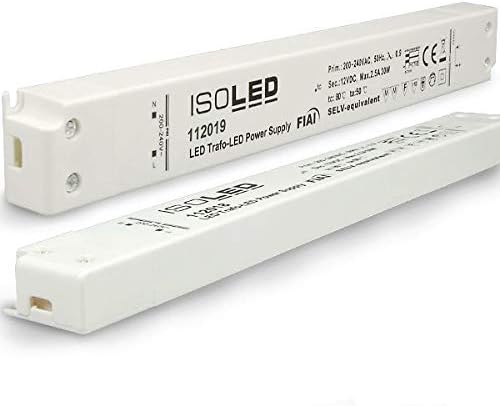 Slim 24V - DC / 30W Transformer, Ultra Skinny ultraslim LED Driver, 24 Volt Volts DC, 30 Watt Watts Small Mini Power Supply