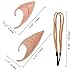 LANMOK 2pair Latex Elf Fairy Ears for Anime Hobbit Cosplay Halloween Party Decor