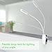 OxyLED T36 5W Rechargeable USB Vertical Clip Lamp with Flexible Gooseneck for Student, Dormitory, White