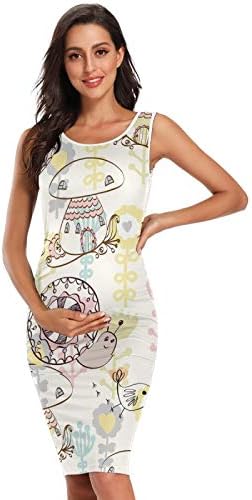 Amazon Co Jp マキシ ロング ワンピース カタツムリ きのこの家 鳥 手描き エレガント ノースリーブ コットン ファッション 妊婦服 母乳育児服 マタニティ 授乳服 入院 出産準備 妊娠中 ルームウェア ロングドレス S 2xl 服 ファッション小物