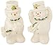 Lenox Happy Holly Days Snowman Salt & Pepper Shaker Set, Ivory