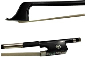 yinfeel black carbon fiber cello bow white horse hair 4/4 for adult full size