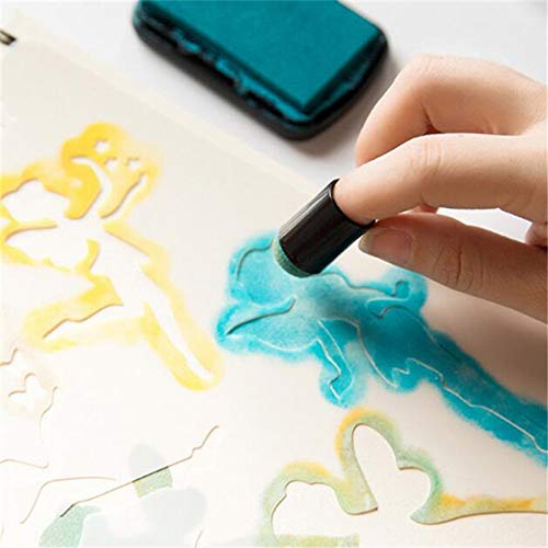 40 Pack Sponge Daubers with Storage Box Art Finger Sponge Daubers for Painting Ink Drawing DIY Card Making Crafts School Stenciling