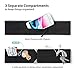 PORTHOLIC Running Belt, Workout Waist Pack for iPhone Xs Max XR X 8 7 6 6s Plus, Samsung Galaxy S9 S8 S7 S6 A8 Plus, Runner Waistband Phone Holder for Jogging Walking - Black Grey Pink