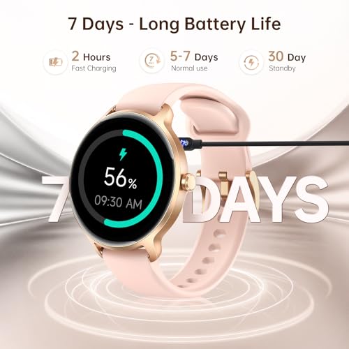 Smart Watch for Women Compatible iPhone/Android/Samsung,1.27" Montre Intelligente Femme with Heart Rate/Sleep/Health Monitor, Waterproof Ladies Digital Fitness Tracker,120+ Sports Mode