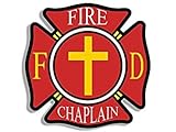 MAGNET Fire CHAPLAIN Maltese Shaped Magnet