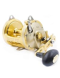 Singnol   Carrete de pesca de alta profundidad para pescado grande, agua salada, barco de pesca, tambor de metal completo, rueda dorada ACT351